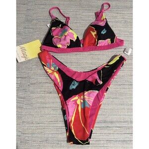 Maaji Reversible Bikini Size Small Bright Floral NWT